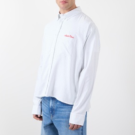 Script Logo Striped Shirt