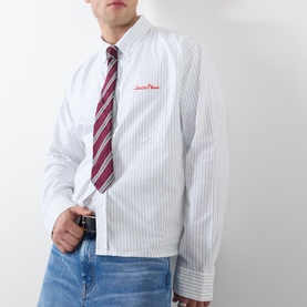 Script Logo Striped Shirt