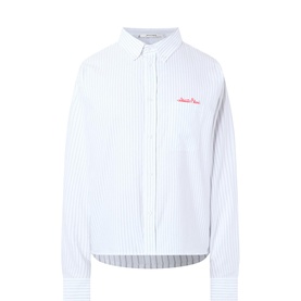 Script Logo Striped Shirt