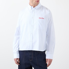 Script Logo Striped Shirt