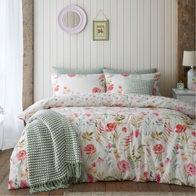 Ella Poppy Duvet Cover Cream