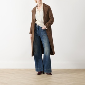 Oblare Suede Trench Coat