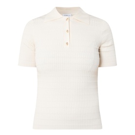 Legno Ribbed Knit Polo Shirt