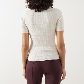 Legno Ribbed Knit Polo Shirt