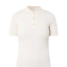 Legno Ribbed Knit Polo Shirt