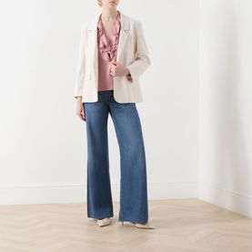 Layered Ruffle Silk Blouse