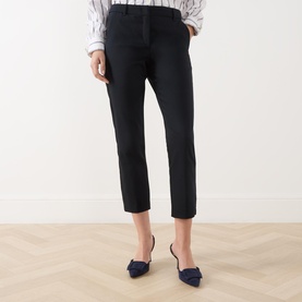 Ghianda Mid-Rise Slim Leg Cropped Trousers