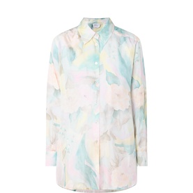 Angio Pastel Floral Silk Blouse