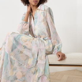 Terra Pastel Floral Shirt Dress