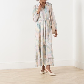 Terra Pastel Floral Shirt Dress