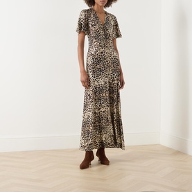 Teca Leopard Flared Dress