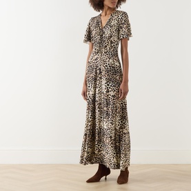 Teca Leopard Flared Dress