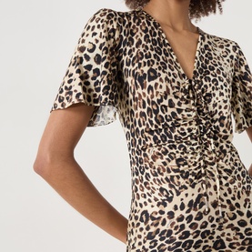 Teca Leopard Flared Dress