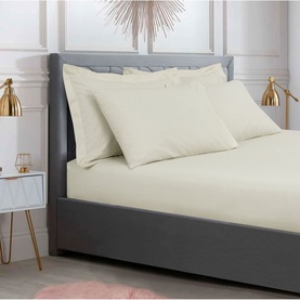 200 Thread Count Housewife Pillowcase Pair Flaxen