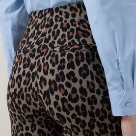 Perfect Fit Leopard Flared Trousers