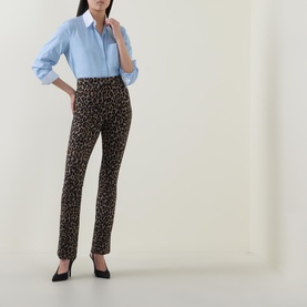 Perfect Fit Leopard Flared Trousers