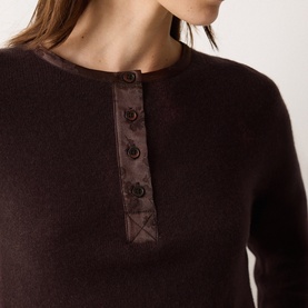 Floral Trim Knitted Top