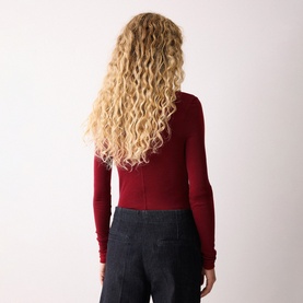 Knitted Wool Polo Sweater