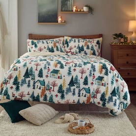 Winter Walk Fleece Duvet Set Multi