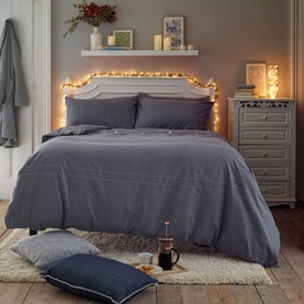 Southwick M&eacute;lange Standard Pillowcase Pair Navy