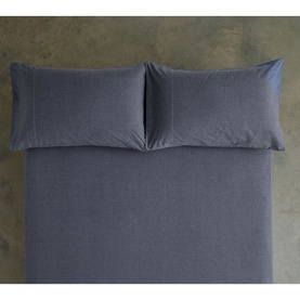 Southwick M&eacute;lange Standard Pillowcase Pair Navy