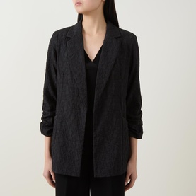 Textured Single-Breasted Blazer