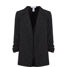 Textured Single-Breasted Blazer