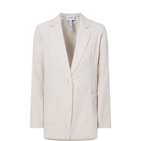 Textured Single-Breasted Blazer