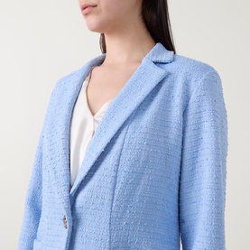 Boucl&eacute; Single Breasted Blazer