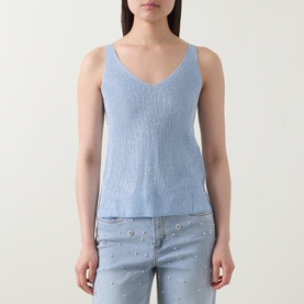 Rhinestone Knit Tank Top