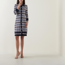 Printed Mini Shirt Dress