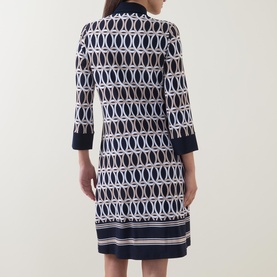 Printed Mini Shirt Dress