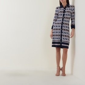 Printed Mini Shirt Dress