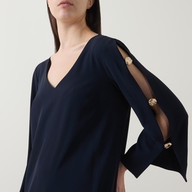 Cut-Out Sleeve Dress
