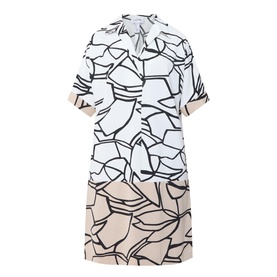 Abstract Print Shirt Dress