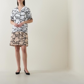Abstract Print Shirt Dress