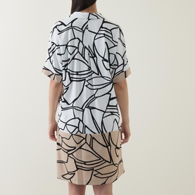Abstract Print Shirt Dress