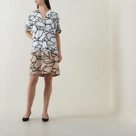 Abstract Print Shirt Dress