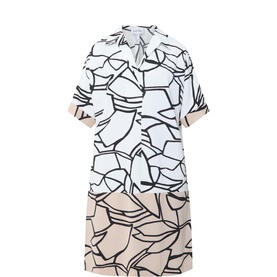 Abstract Print Shirt Dress