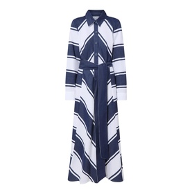 Chevron Stripe Shirt Dress