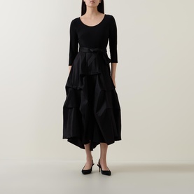 Taffeta Fit-And-Flare Dress