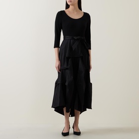 Taffeta Fit-And-Flare Dress