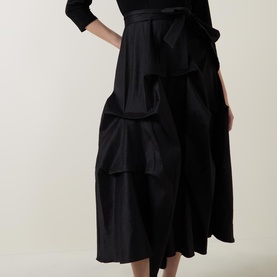 Taffeta Fit-And-Flare Dress