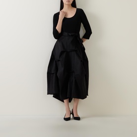 Taffeta Fit-And-Flare Dress