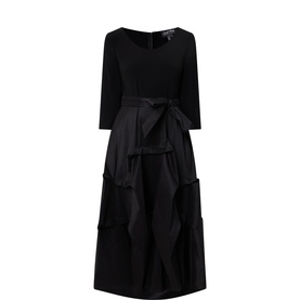 Taffeta Fit-And-Flare Dress