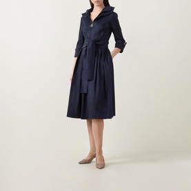 Belted Pleated Dress
