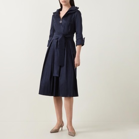 Belted Pleated Dress