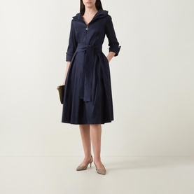 Belted Pleated Dress