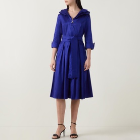 Belted Pleated Dress