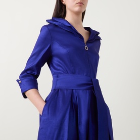 Belted Pleated Dress